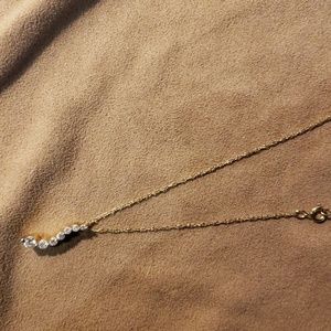 Teardrop gold Diamond necklace
